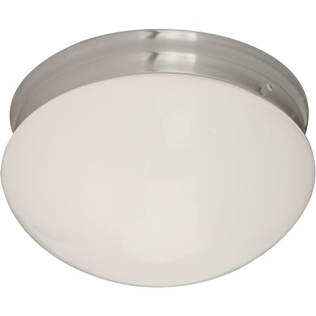 Maxim Lighting Essentials 2-Light 9" Wide Satin Nickel Flush Mount Light 5881WTSN